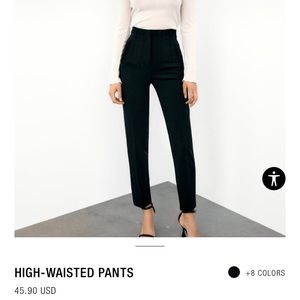 Zara high waisted business pants